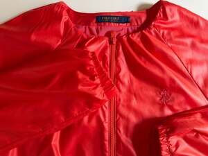 Polo Golf Ralph Lauren Neon Coral Windbreaker Jacket Lightweight Preppy
